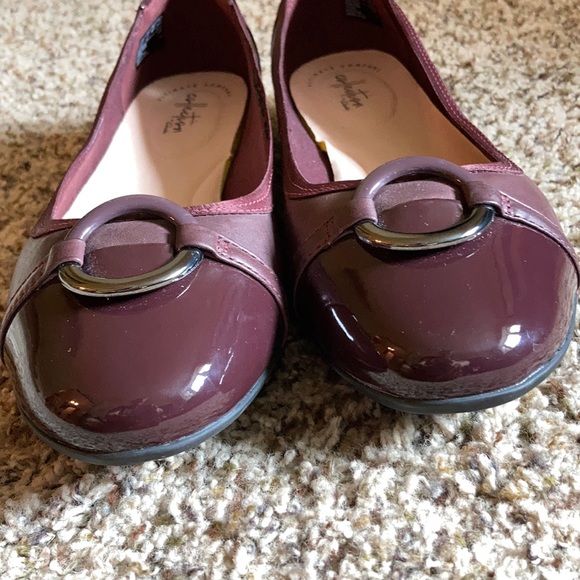 NWOTCollection by Clarks burgundy/plum ballet flat - Picture 3 of 8